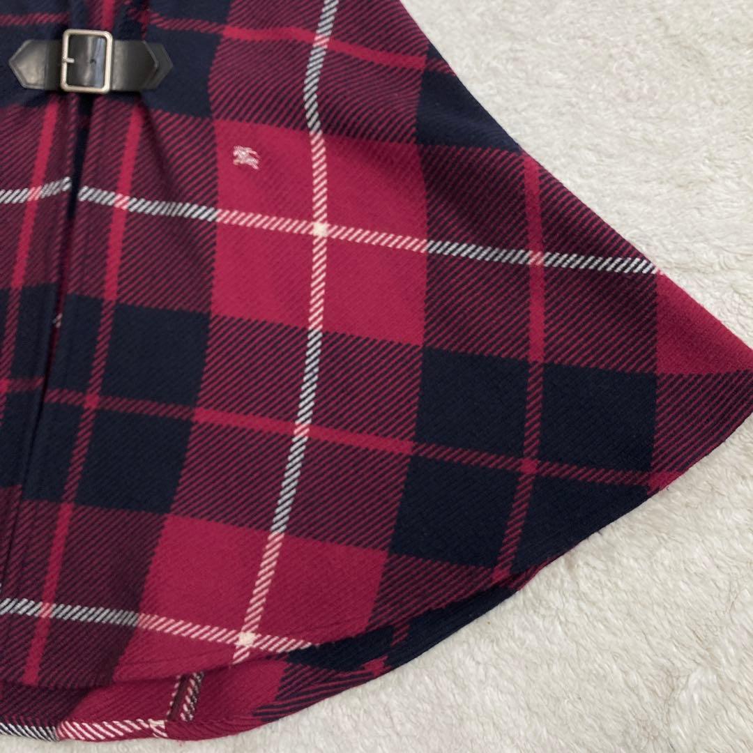 美品✨BURBERRY BLUE LABEL　フード付きポンチョ　ホースロゴ