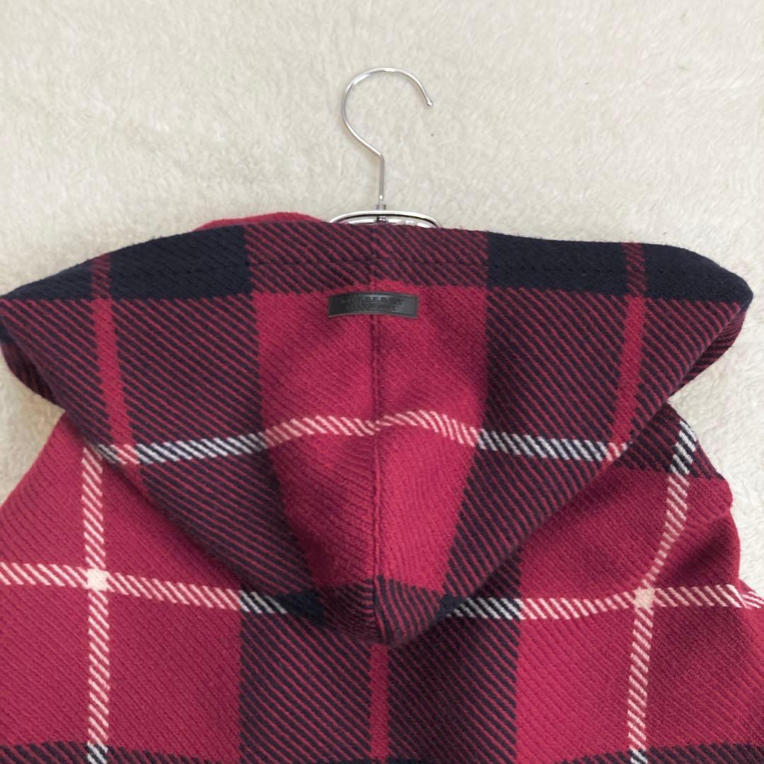美品✨BURBERRY BLUE LABEL　フード付きポンチョ　ホースロゴ