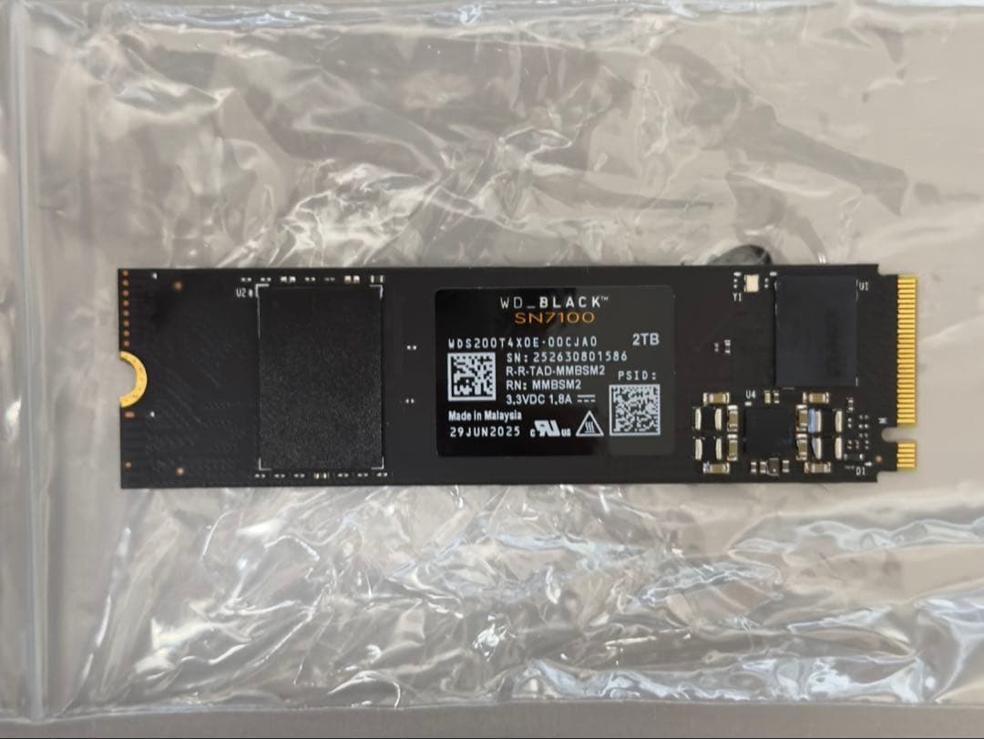 WD_BLACK SN7100 2TB SSD WDS200T4X0E 美品