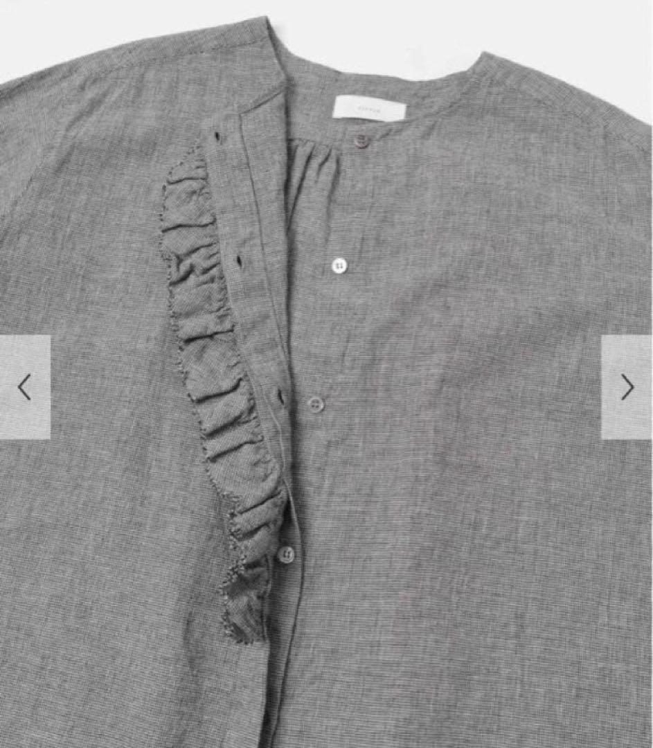 d*i様 新品タグ付き　アーバンリサーチ　かぐれ　ワッシャーフリルブラウス　チェ