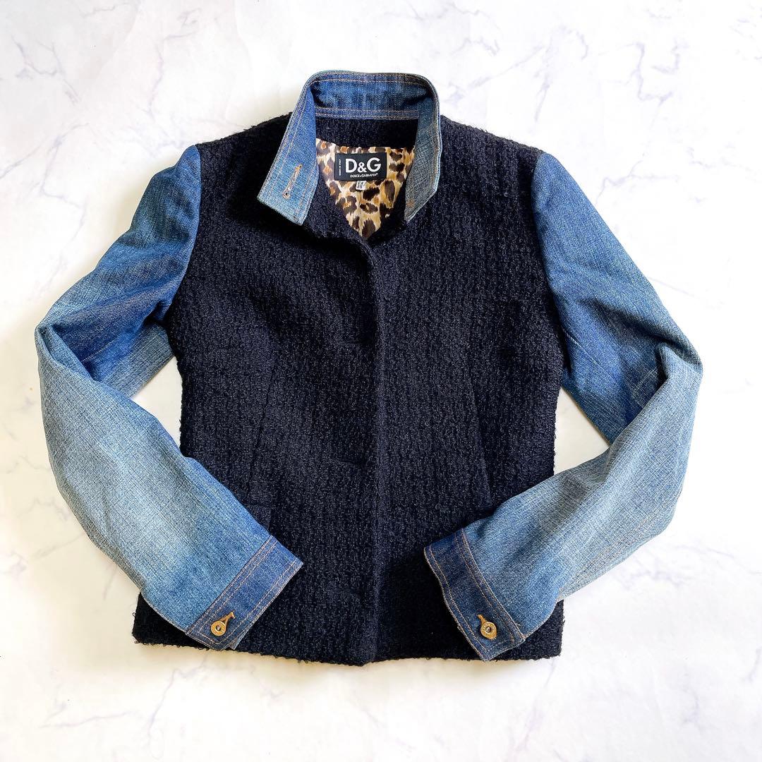 希少 DOLCE & GABBANA Gジャン 38 フロントボタン欠品 y2k