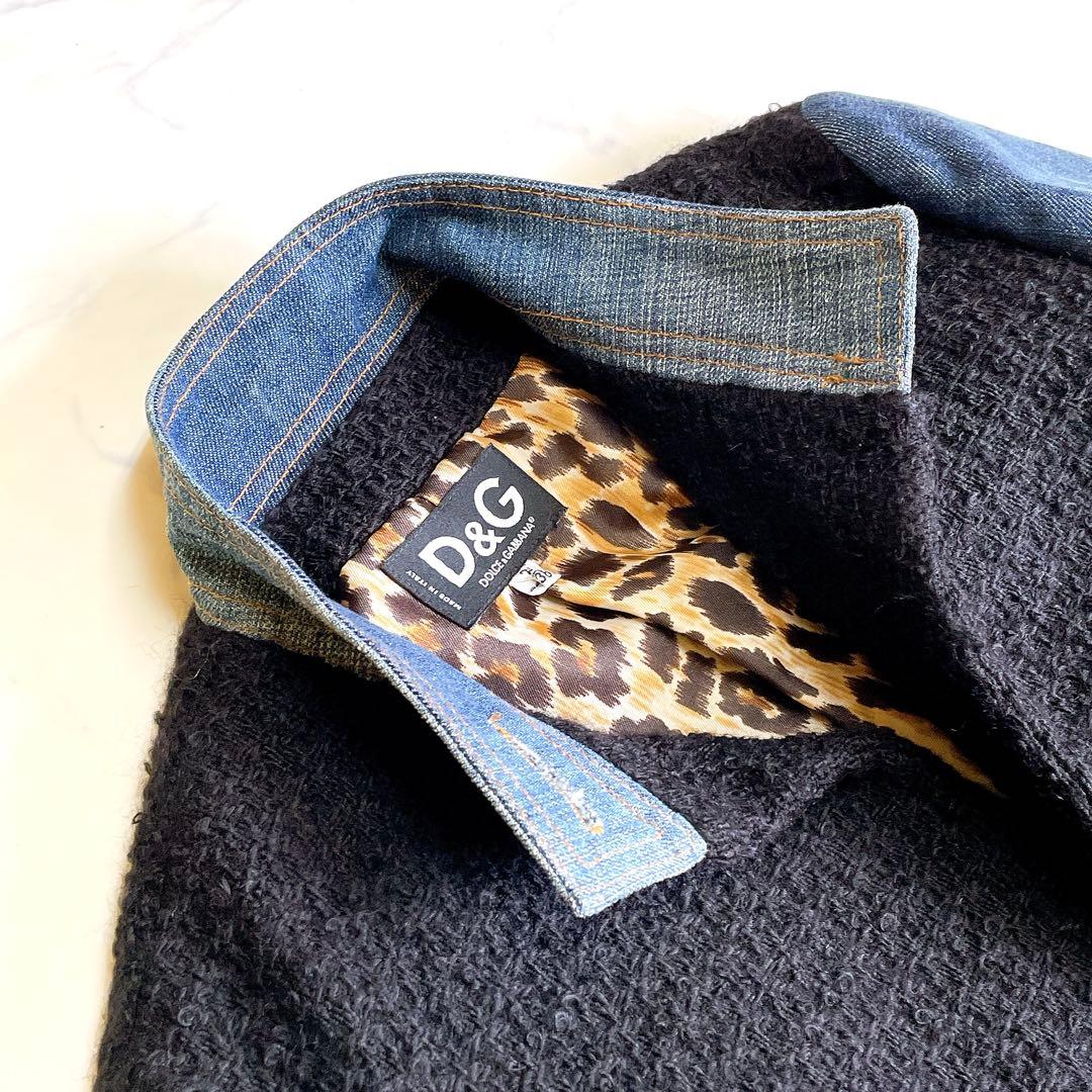 希少 DOLCE & GABBANA Gジャン 38 フロントボタン欠品 y2k