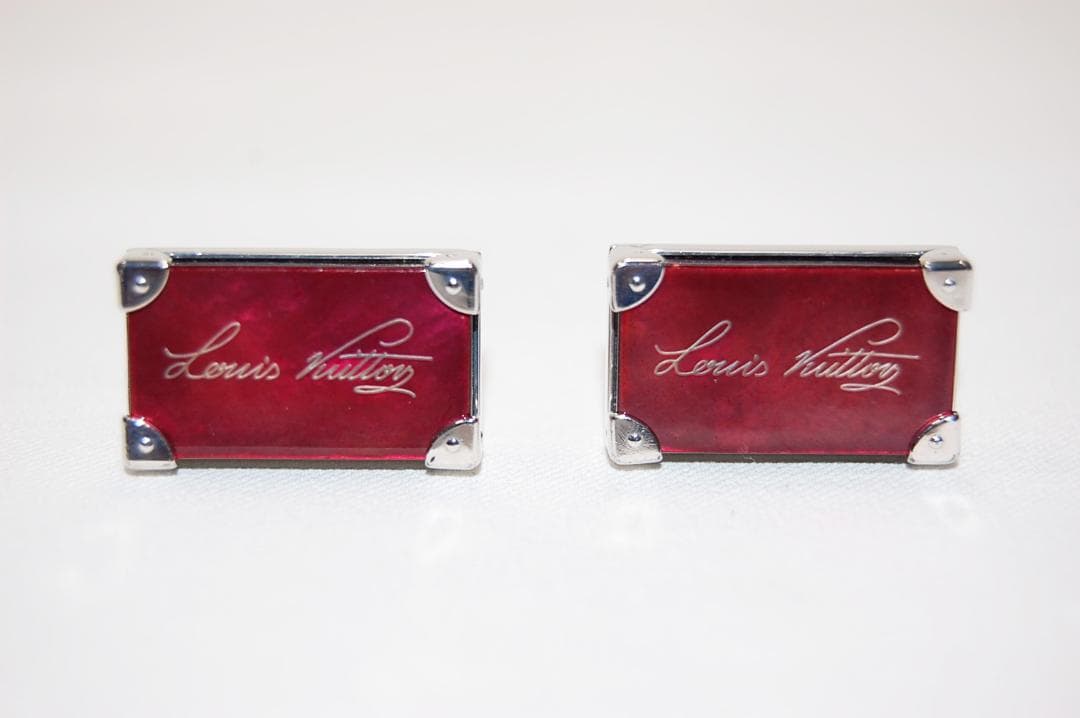 ルイヴィトン　ブドントゥ　マンシェット　シニアチュール　カフス　（レッド系）