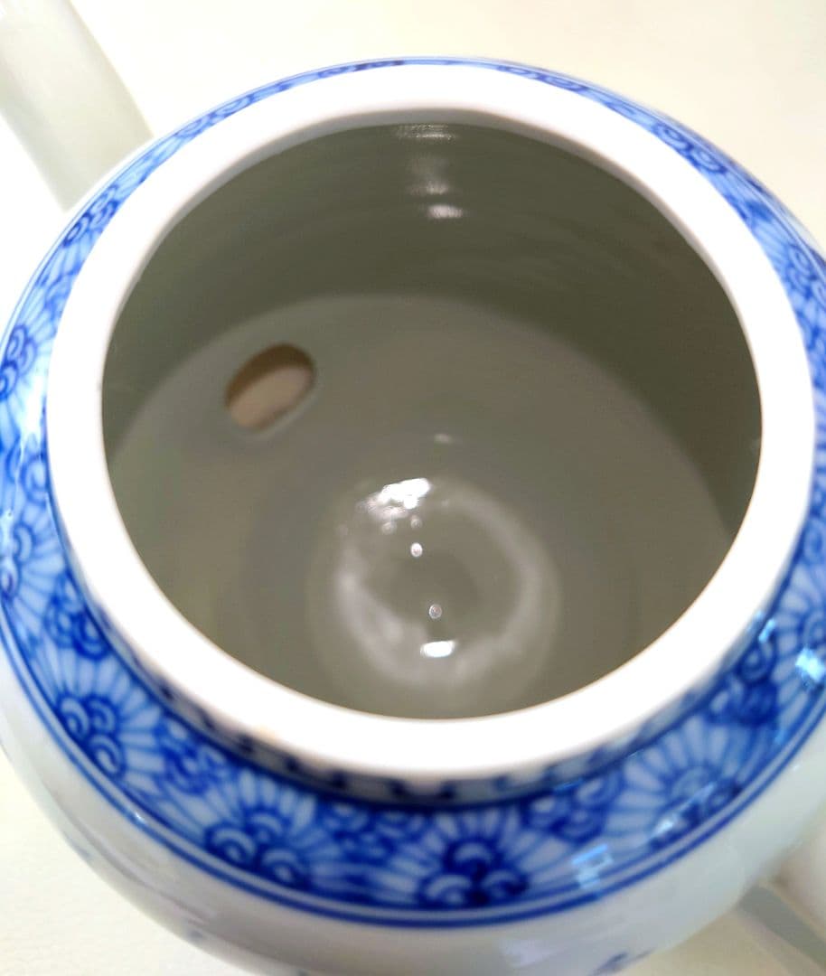 煎茶道具　「前赤壁賦」山水　染付　水注　高野昭阿弥 作