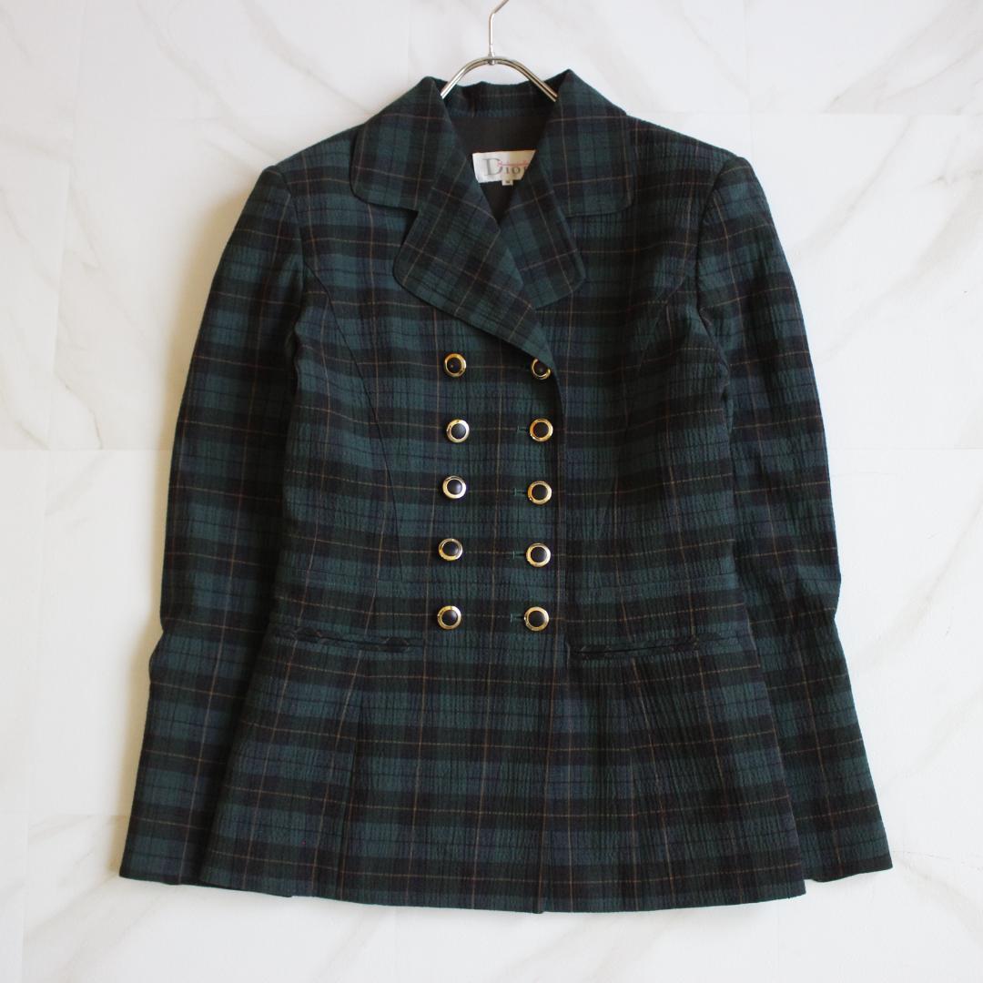 【極美品】Christian Dior シアサッカーナポレオンジャケット M