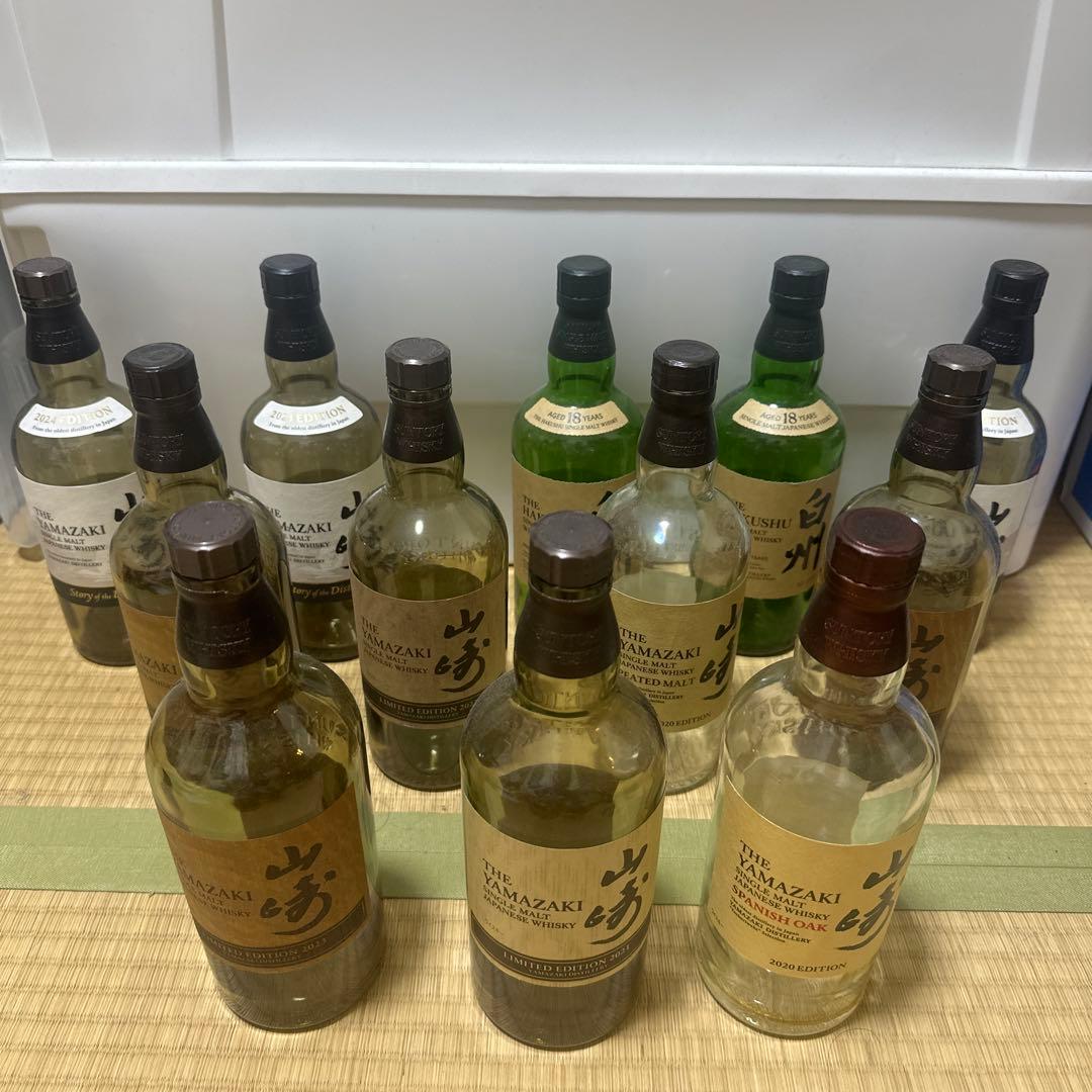 山崎・白州 マルチ12本セット空瓶　激安早い者勝ち‼️