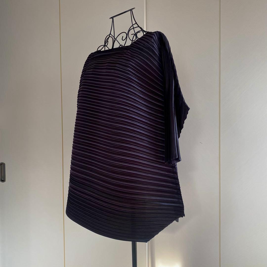 PLEATS PLEASE 横プリーツストライプ チュニック