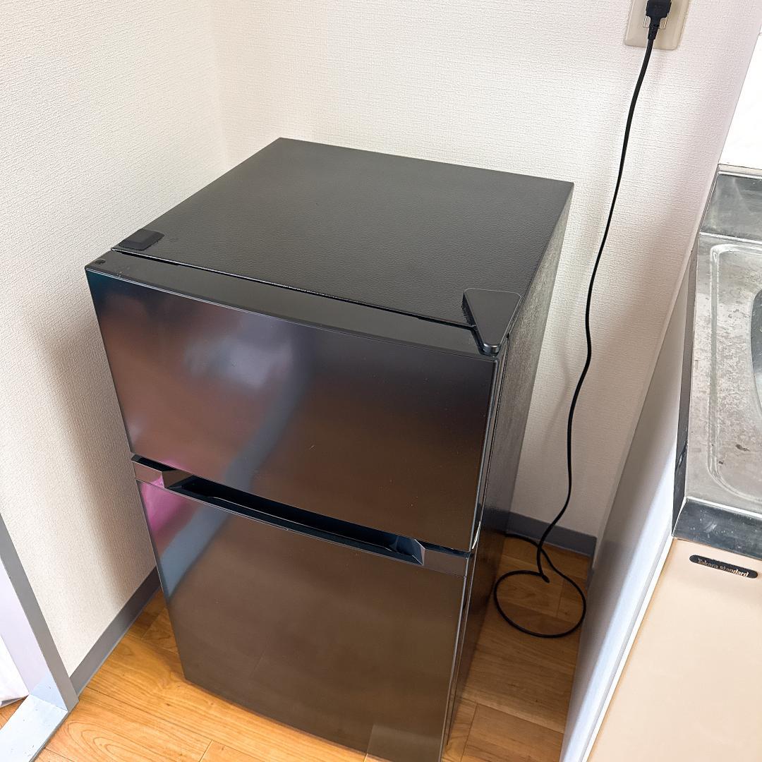 【アイリスプラザ 冷蔵庫】87L・ブラック・幅47cm