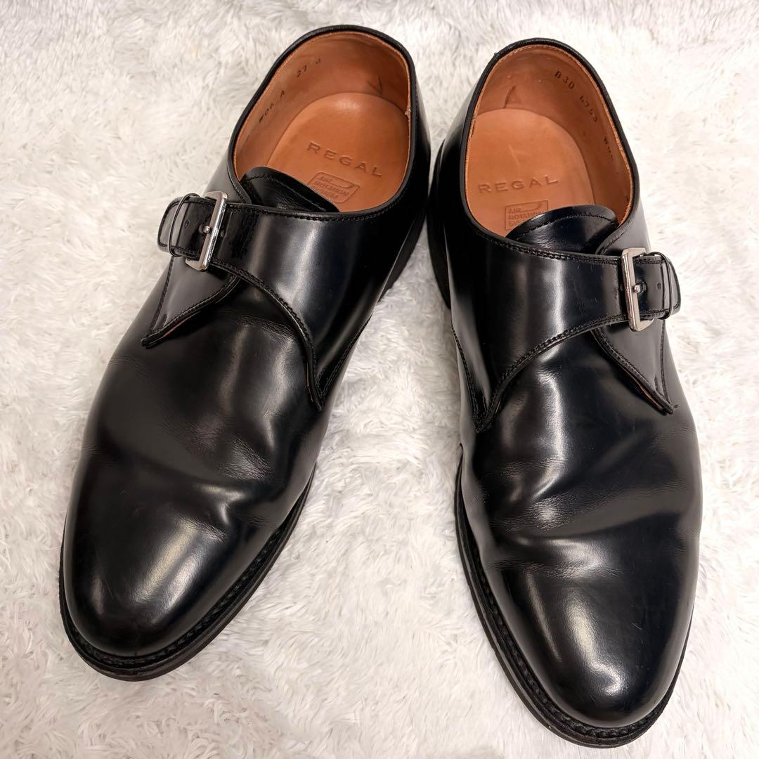 良品✨REGAL リーガルモンクストラップレザー　ブラック　27cm