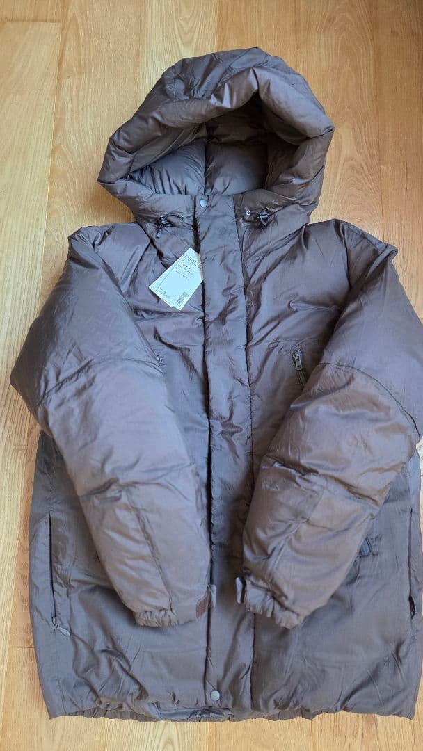 無地ラボ 紳士ダウンジャケット Lサイズ ダークモカブラウン