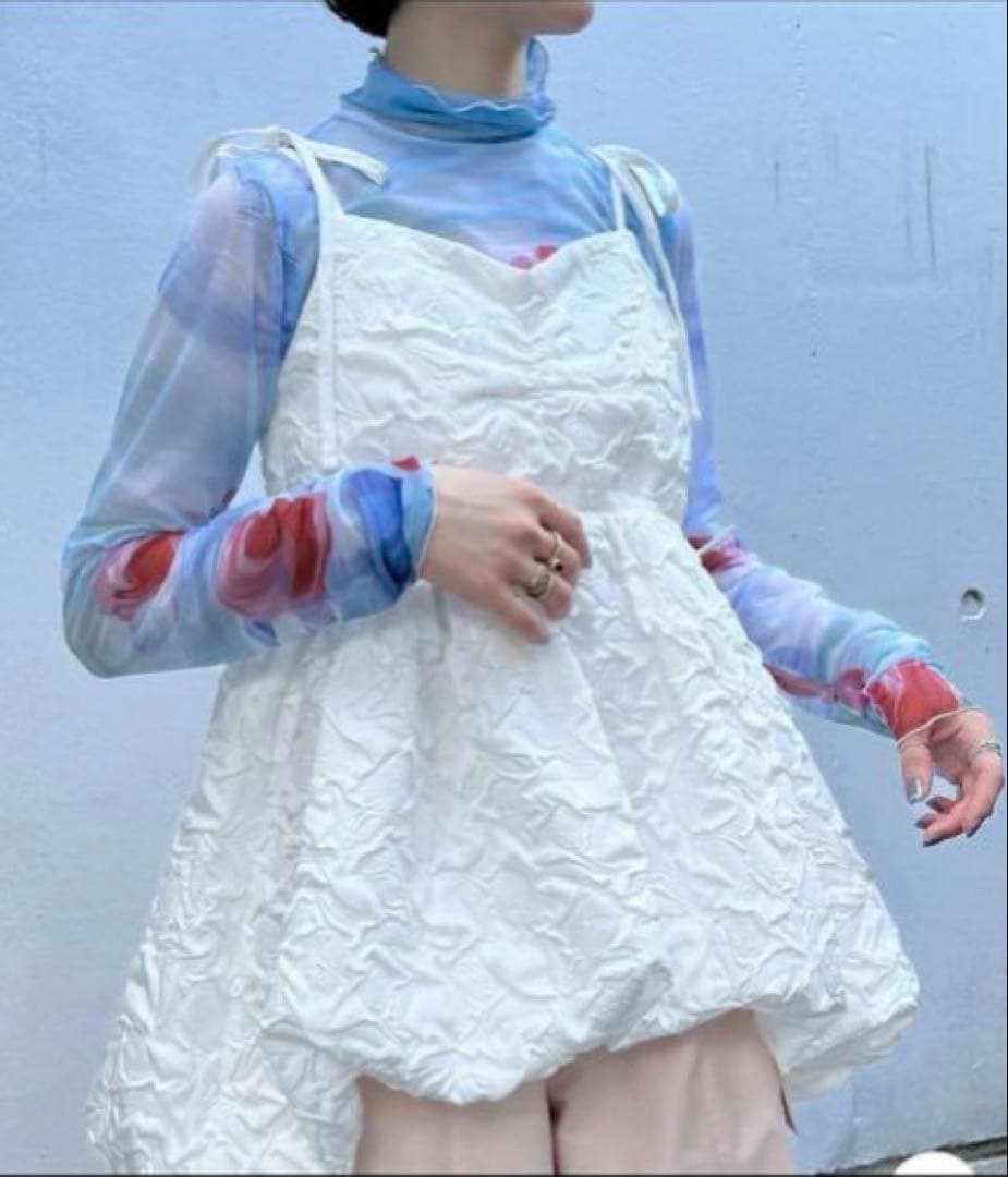 poppy あさぎーにょさん　ホワイトキャミチュニック　タグなし未使用