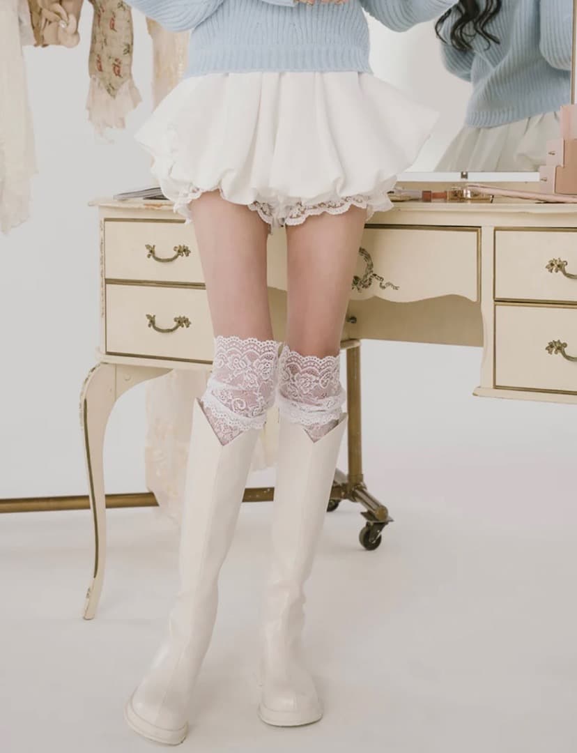 ダーリッチ　ボリュームバルーンミニスカート　ホワイト　Darich　フリーサイズ