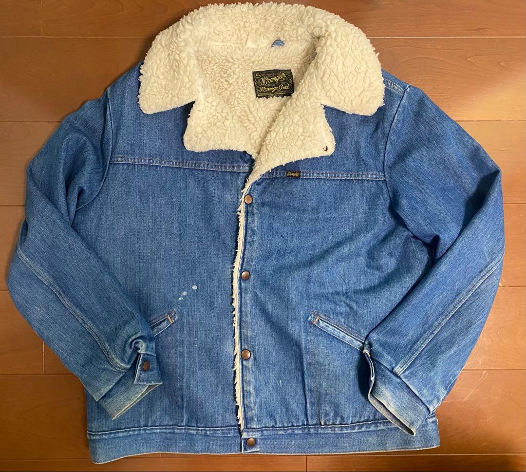 ア*サ様 70s〜80 sWrangler ボア襟付きGジャンXL