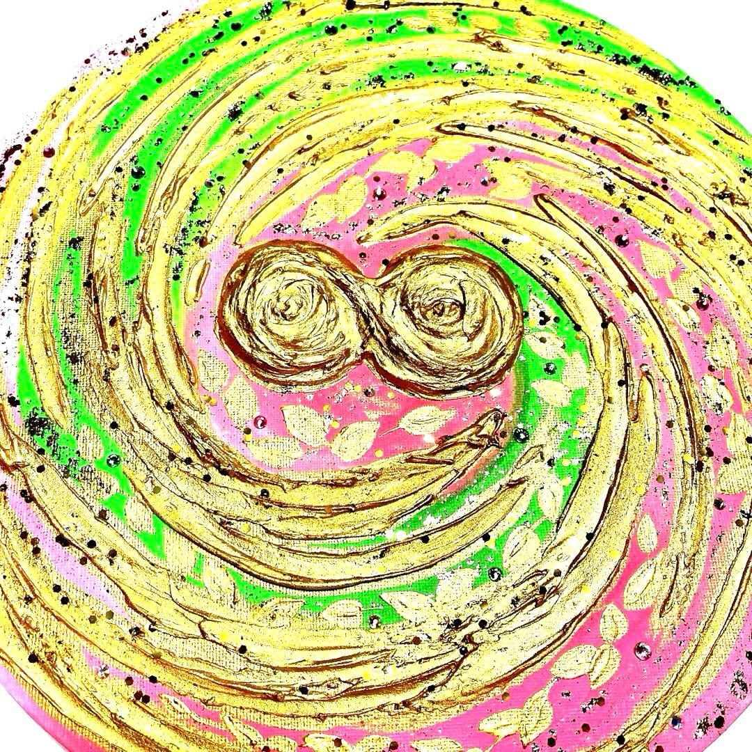 開運絵画　ソウルメイト　金の成る木　金箔　24金　龍神様　龍樹　インフィニティ