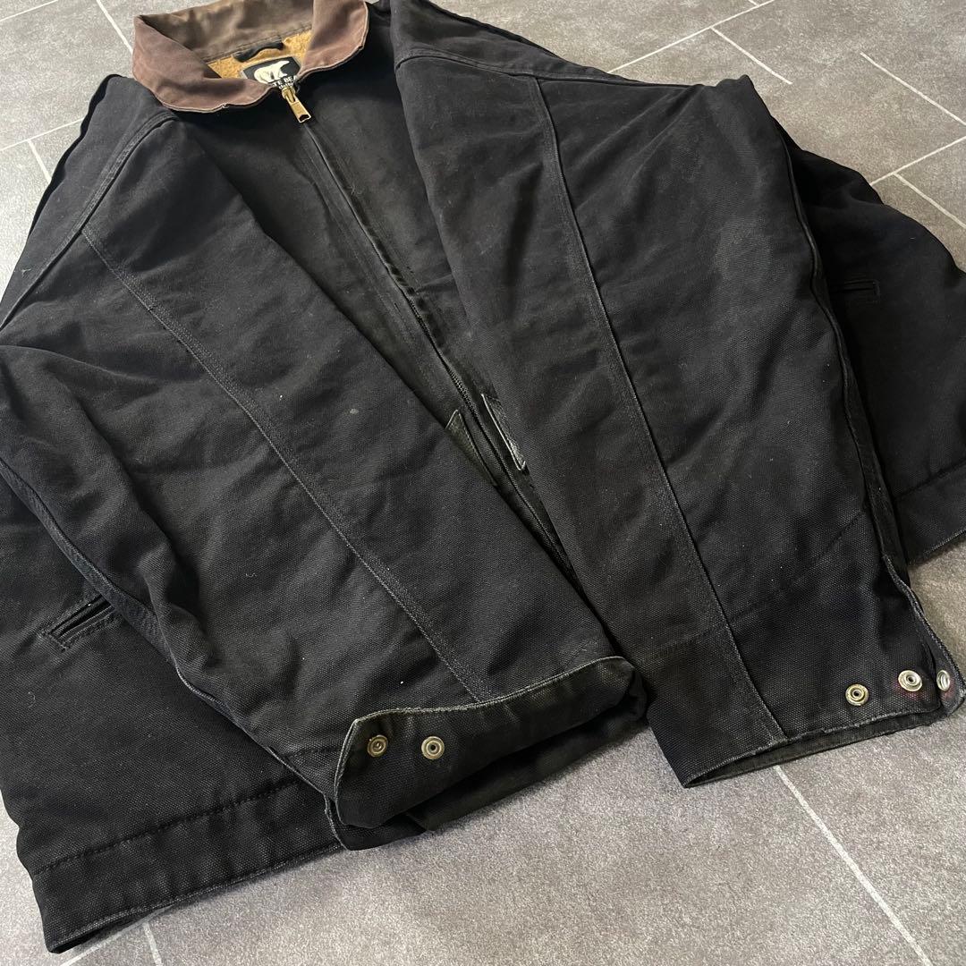 90's W.BEAR ダックアクティブジャケット 黒 ワークブルゾン