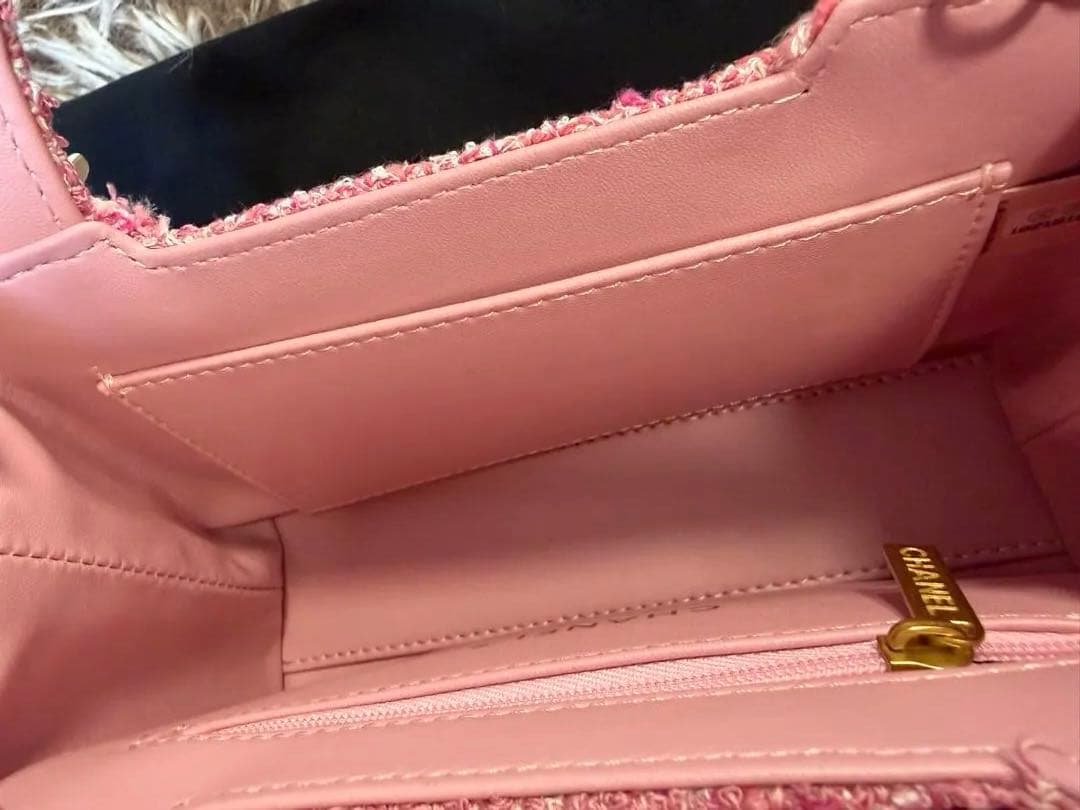 【激レア】シャネル ツイード ハンドバッグ ピンク ノベルティ