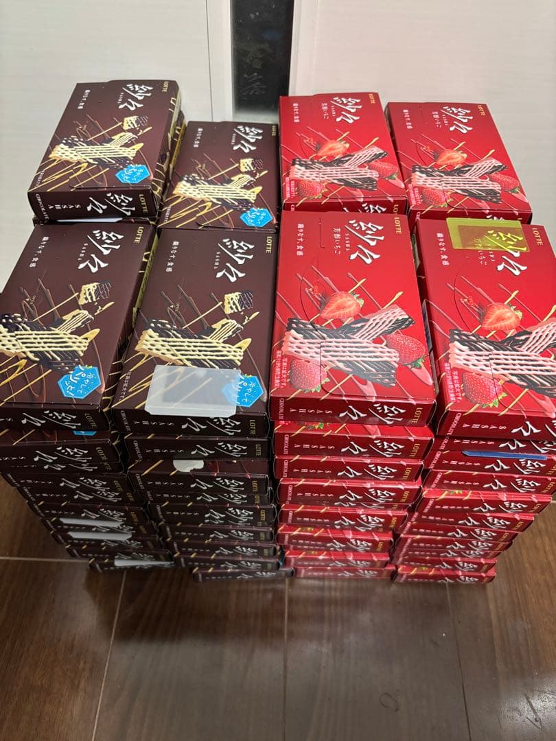 アミューズメントお菓子　　ロッテ紗々 いちご＆チョコ85箱