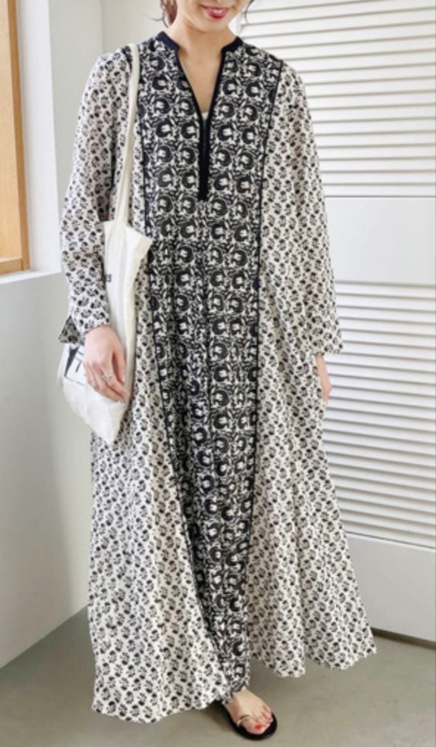 ヌキテパ　COTTON JQD COMBI DRESS