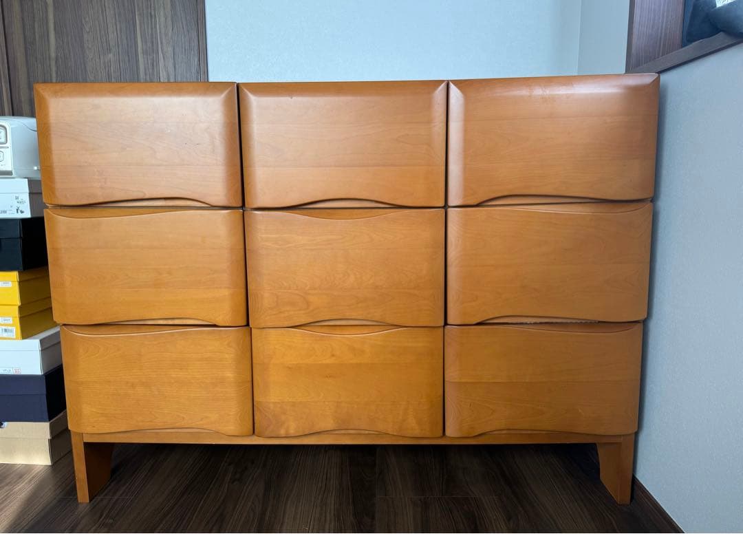 フランスベッド　木製 9段引き出しチェスト