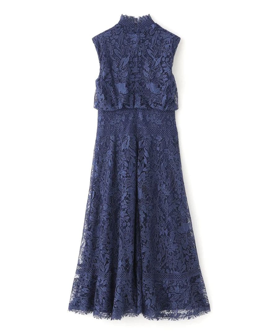 【新品】EPOCA タダシショージ ハイネックシンメトリーレースワンピース