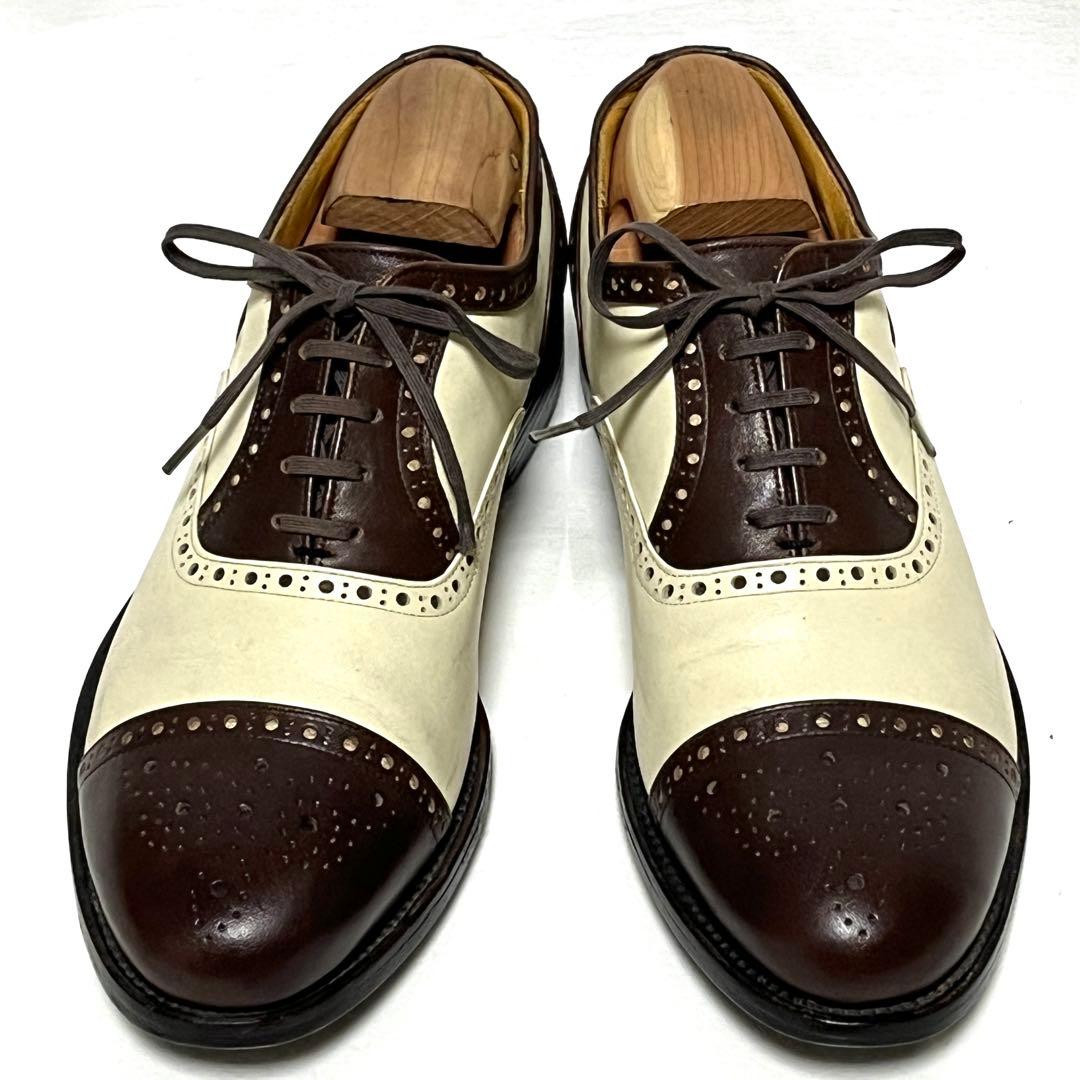 ★TETE HOMME テットオム★コンビレザー★バイカラー★S(25cm)★