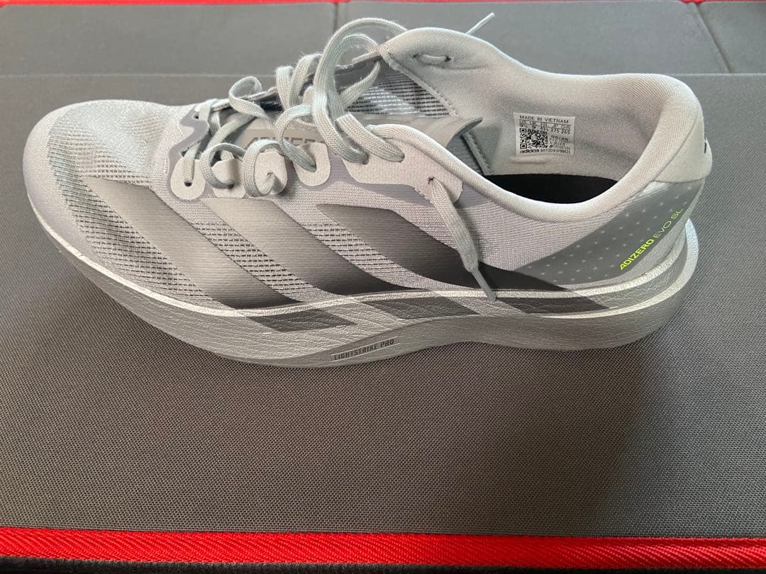 ADIZERO EVO SLグレー 走行距離5km 27.5cm