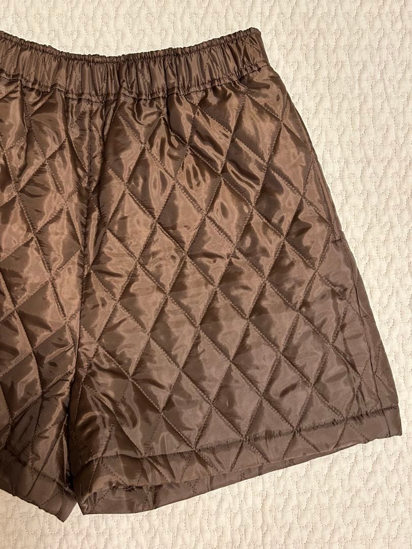 rosymonster POSY キルティングショートパンツ ブラウン