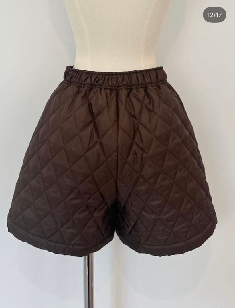 rosymonster POSY キルティングショートパンツ ブラウン