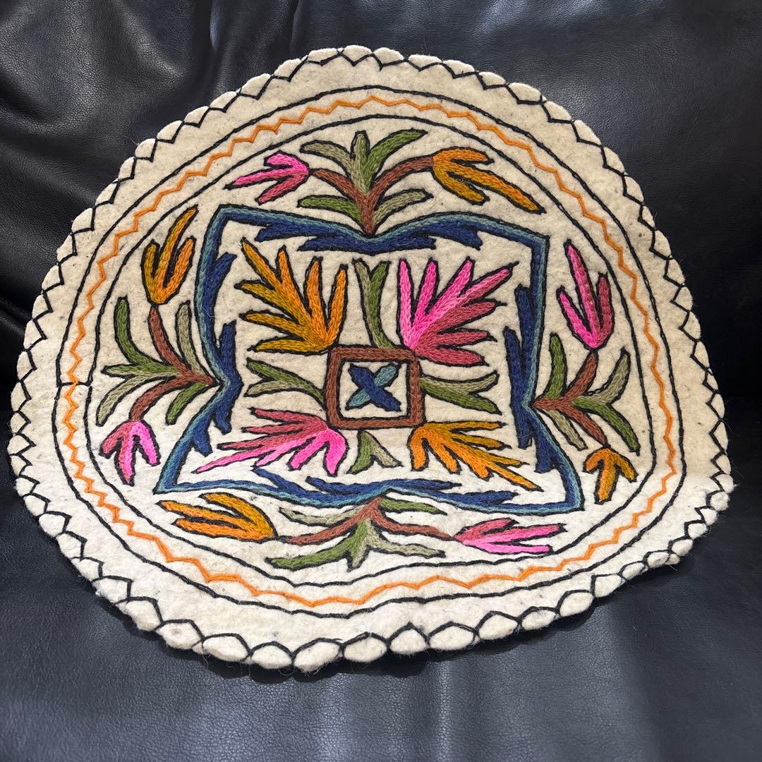 Bフライデーセール　 ナムダ円形ラグ　57センチ　サマー