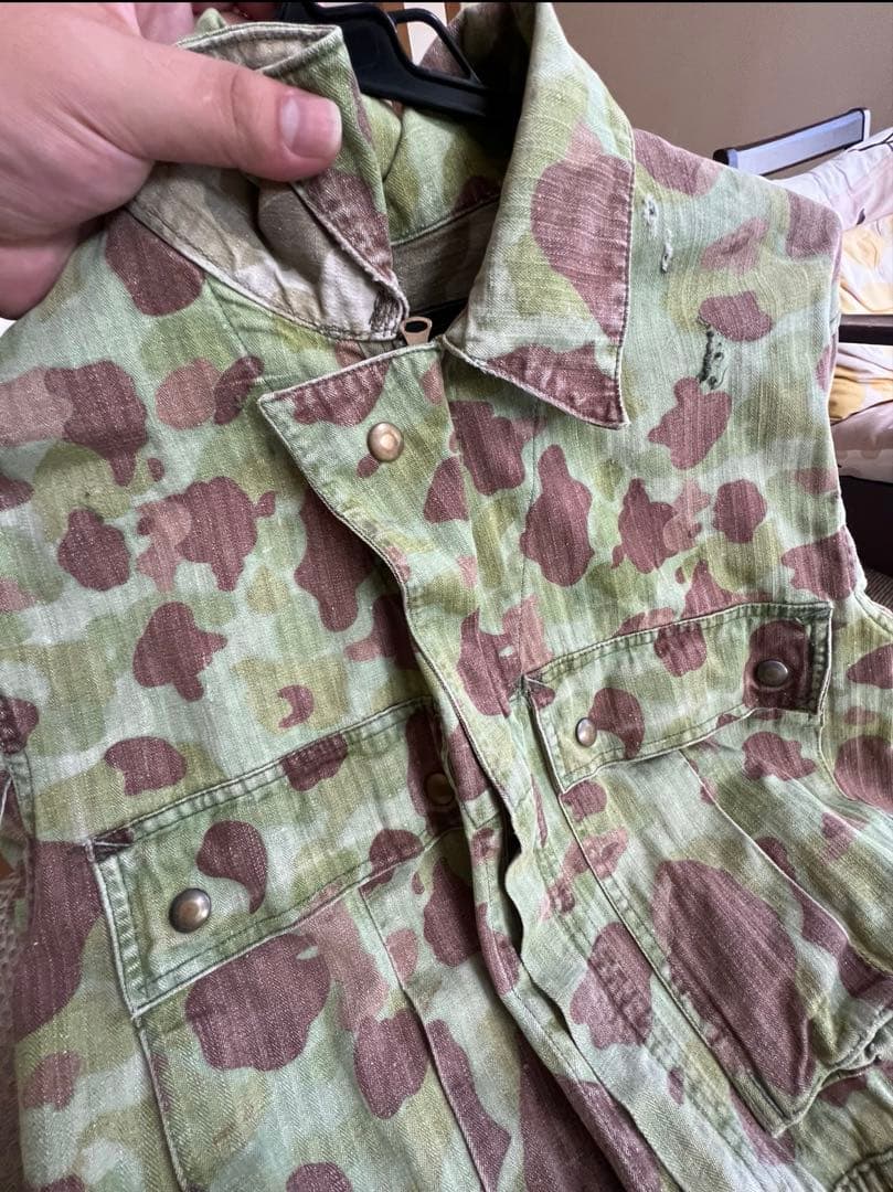 40s WW2 M42 フロッグスキンカモ　ジャンプスーツ 最初期　月桂樹ボタン