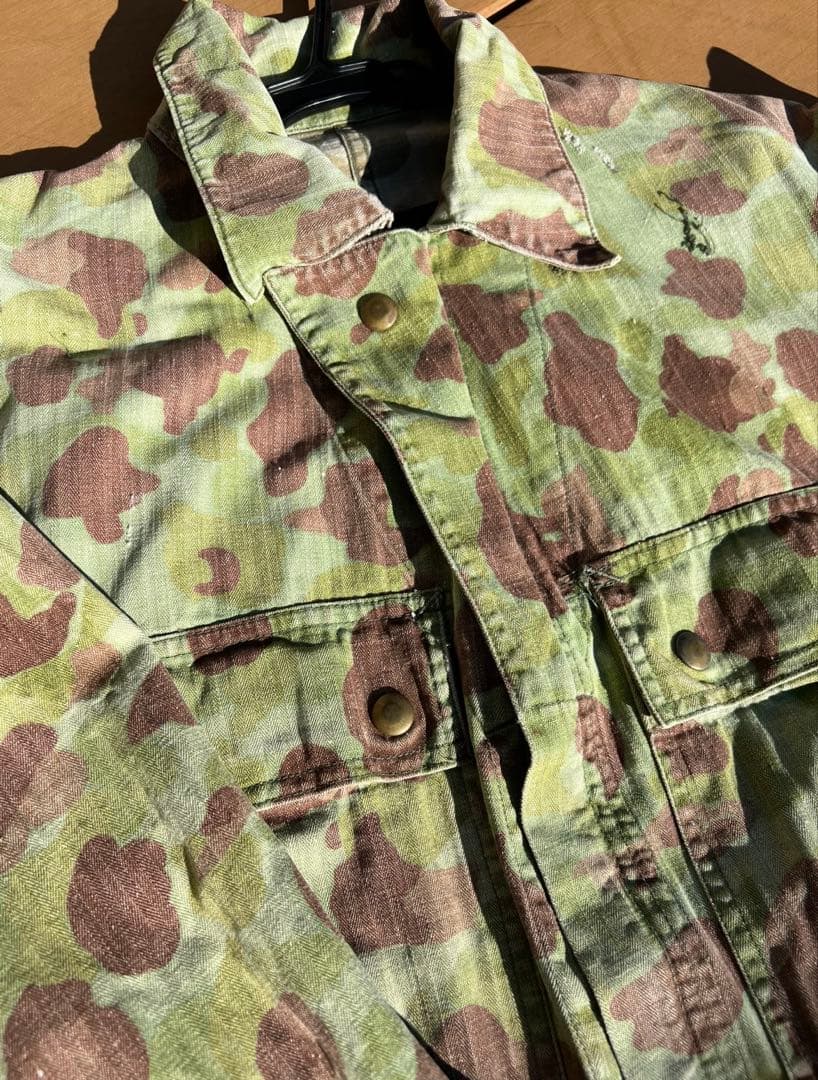 40s WW2 M42 フロッグスキンカモ　ジャンプスーツ 最初期　月桂樹ボタン