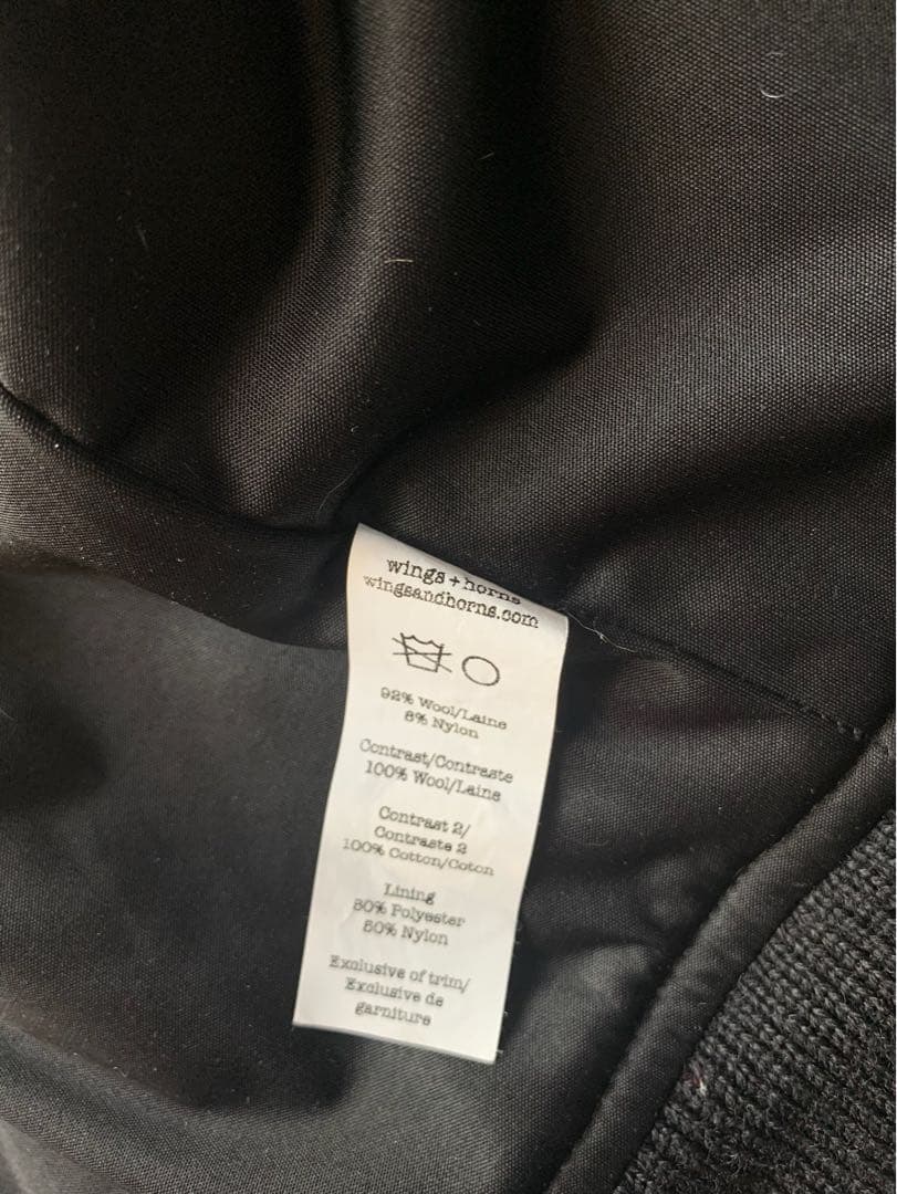 wings + horns ウイングスアンドホーンズ スタジャン S ブラック