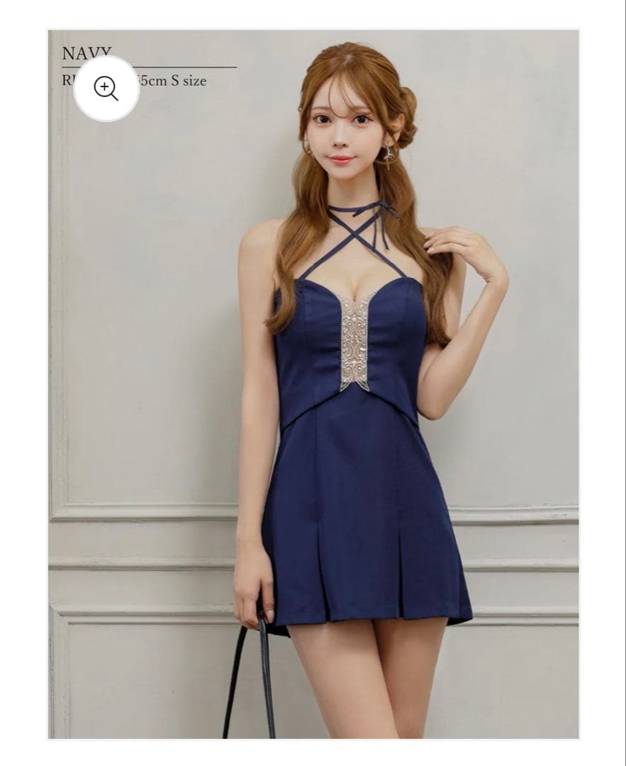 ANGEL R ネイビーミニドレス