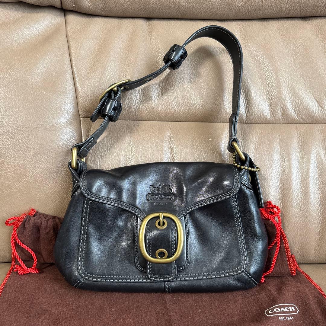 Coach ブラックレザー ハンドバッグ