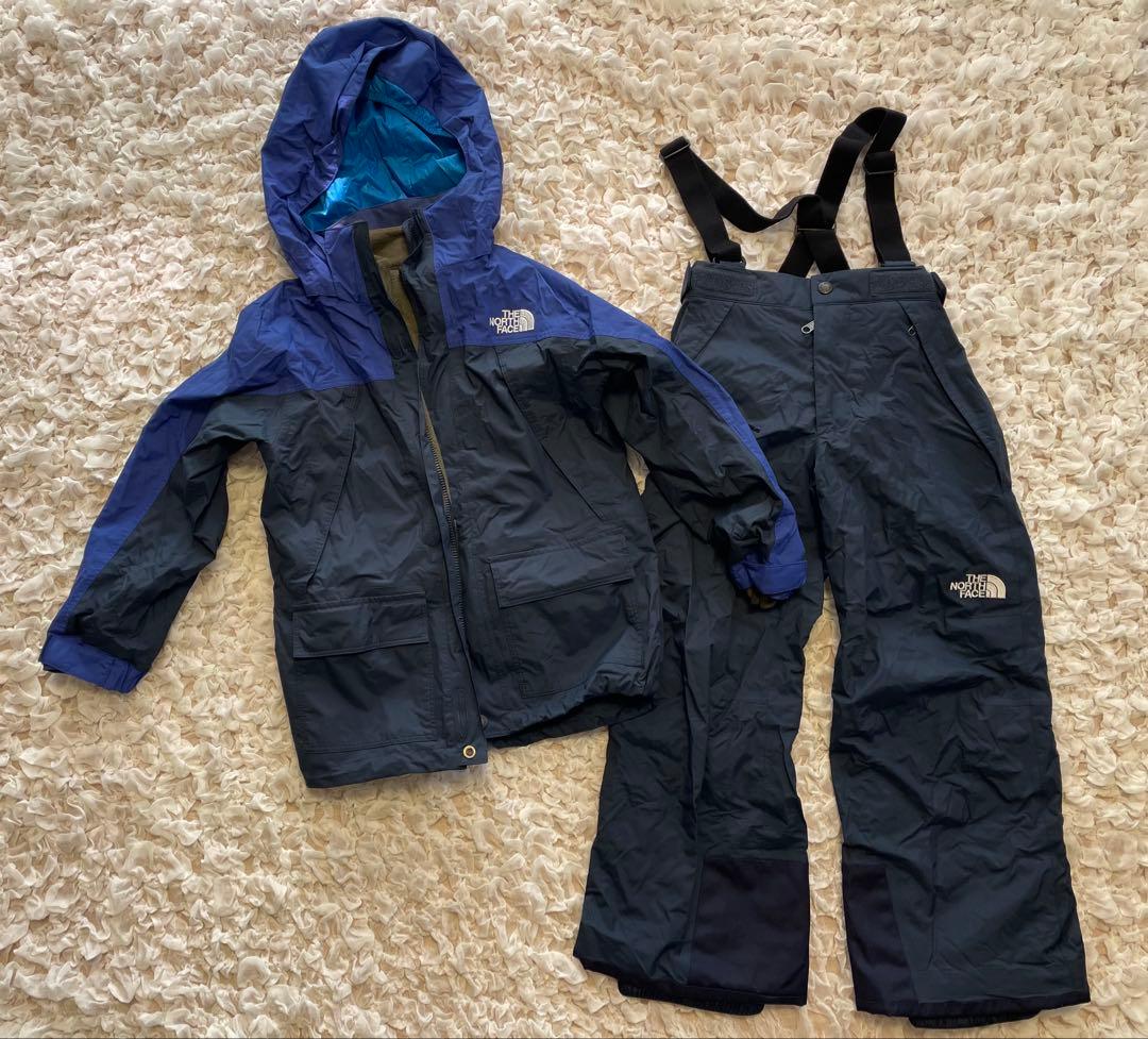 【美品】The North Face 130スキーウェア ネイビー/ブルー