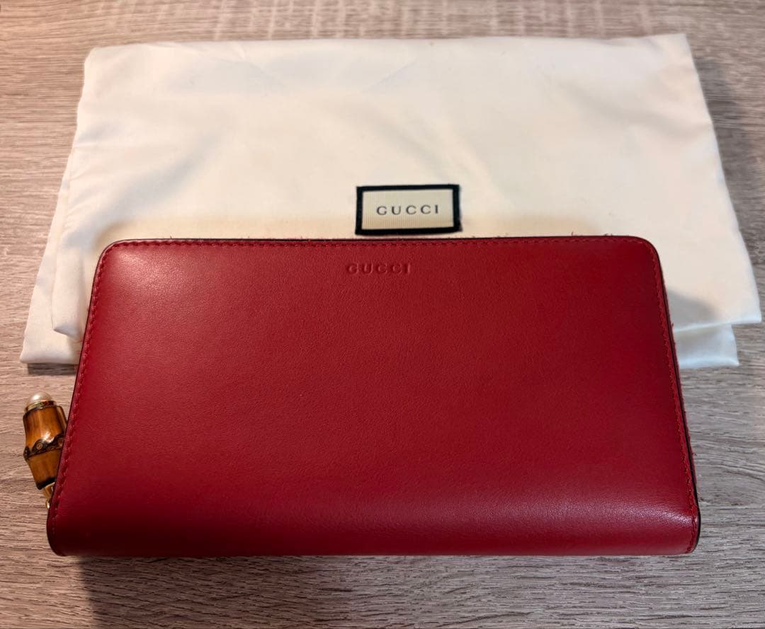 【超希少】GUCCI ダイアナ バンブー 長財布 赤