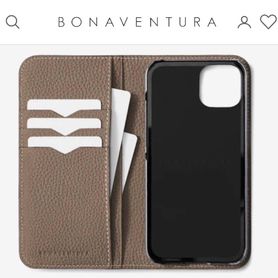 美品！ ボナベンチュラ iPhone12mini ダイアリーケース レザー