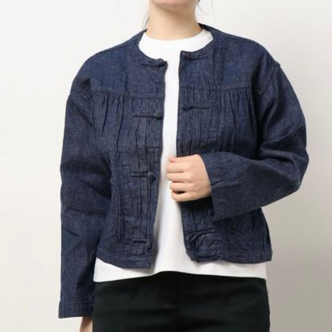 美品⁂オアスロウ⁂ フロッグボタンデニムジャケット　チャイナボタン　6ozデニム