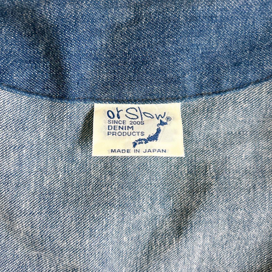 美品⁂オアスロウ⁂ フロッグボタンデニムジャケット　チャイナボタン　6ozデニム