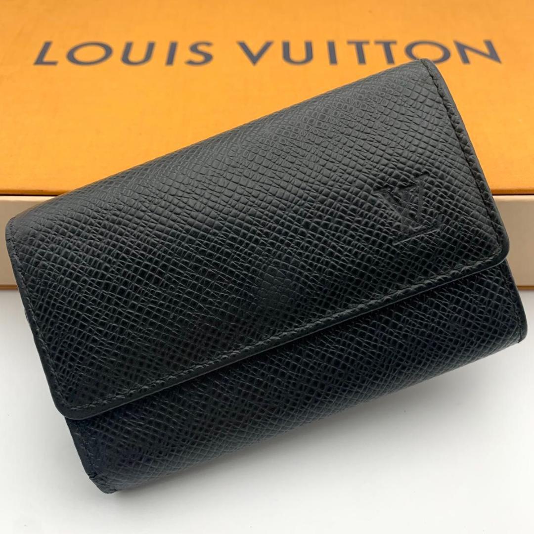 鑑定済み ルイヴィトン ミュルティクレ6 キーケース キーホルダー タイガ 黒