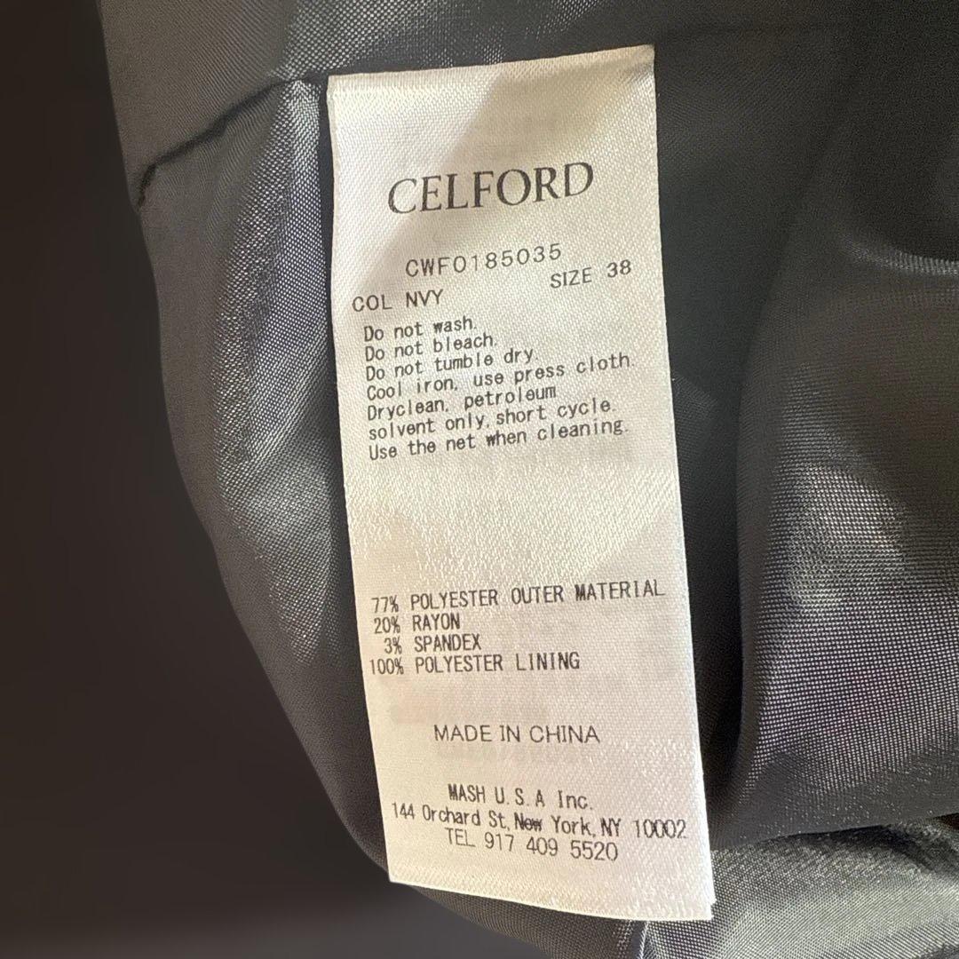 セルフォードセミコクーン タックタイト ワンピース ネイビー　38サイズ