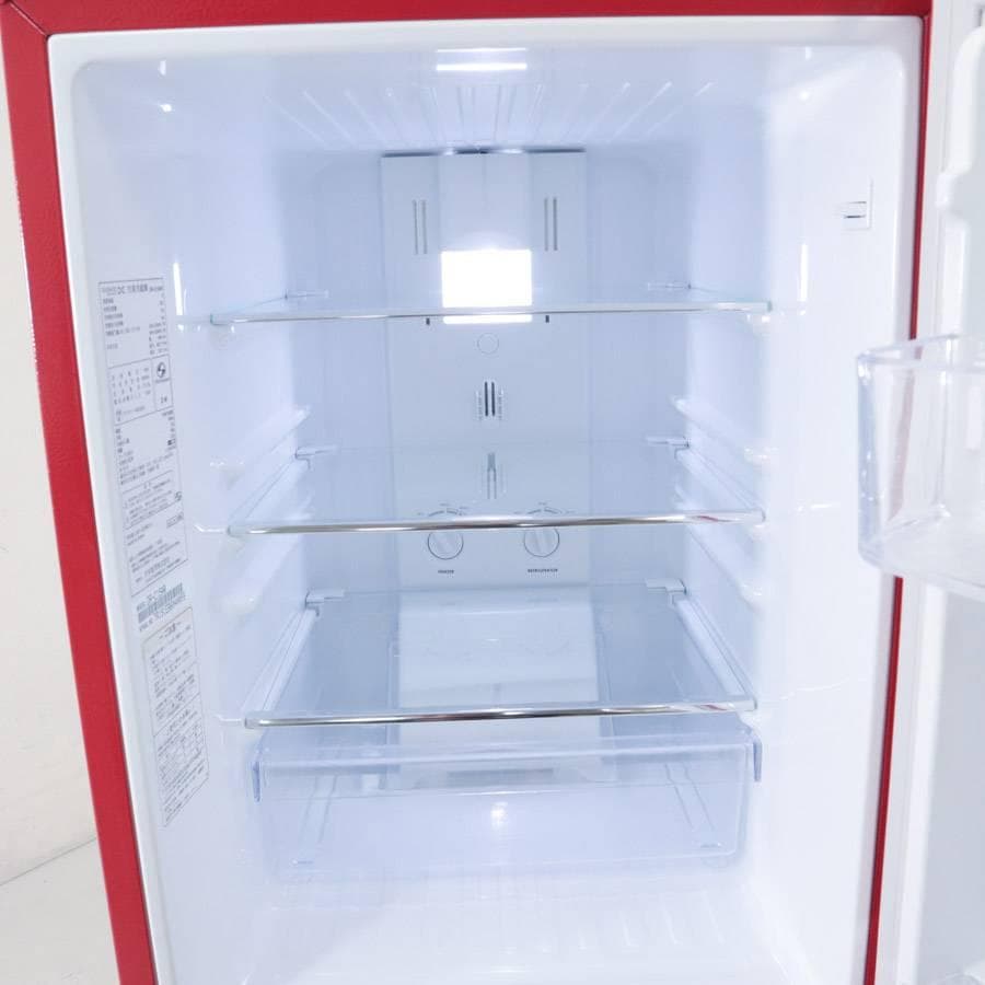 DAEWOO 150L 2ドア 冷蔵庫 DR-C15AR レトロ風 レッド 右開