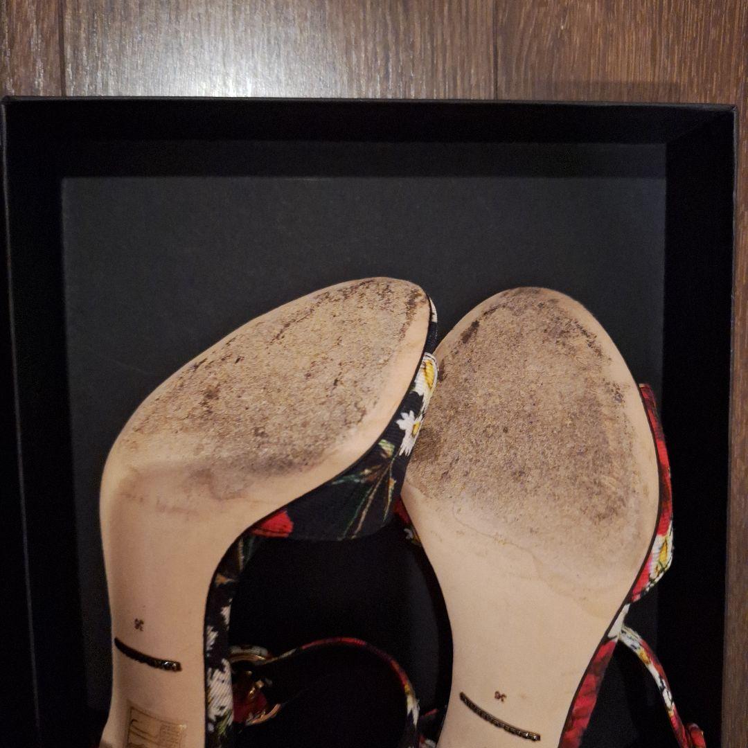 DOLCE&GABBANA 花柄 ヒールサンダル