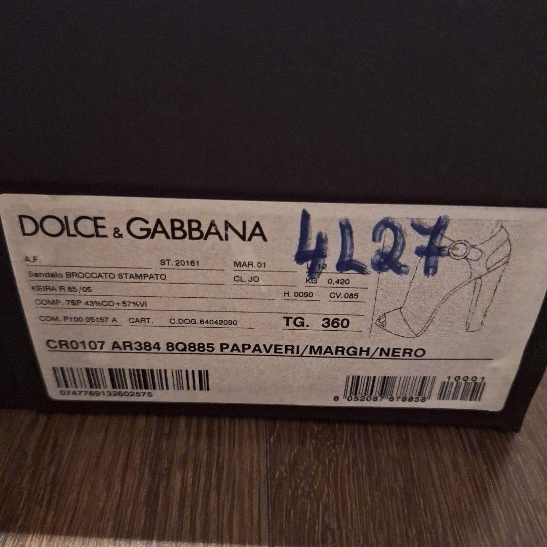 DOLCE&GABBANA 花柄 ヒールサンダル