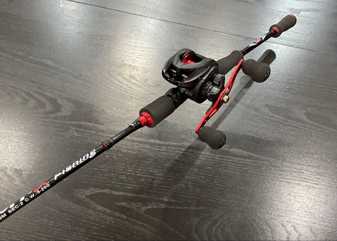 バス釣り2セット・ベイトロッド&リール(左巻)スピニングロッド&リール・ライン付