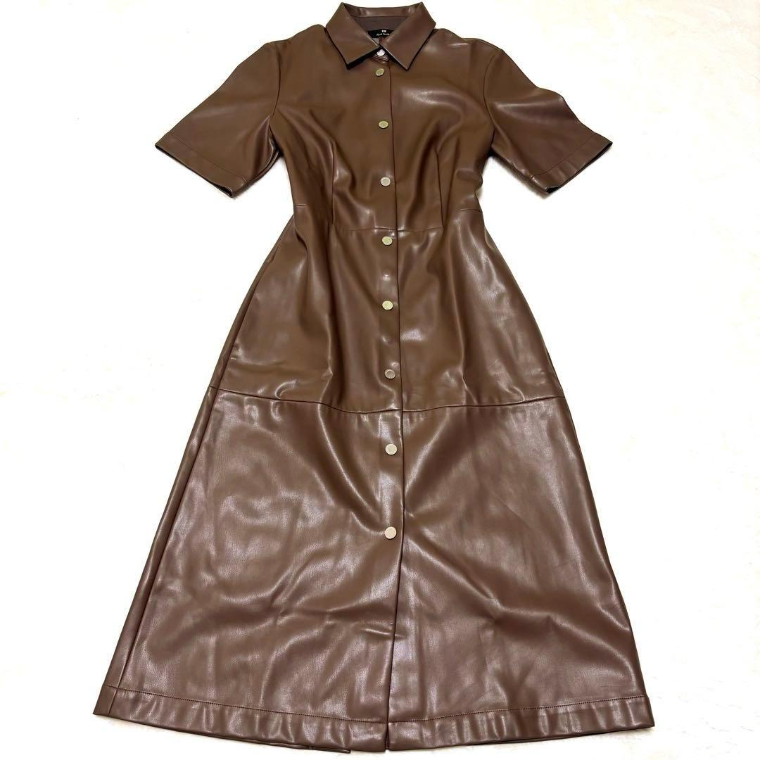 美品 ✨ポールスミス PS PaulSmith レザー シャツワンピース ロング