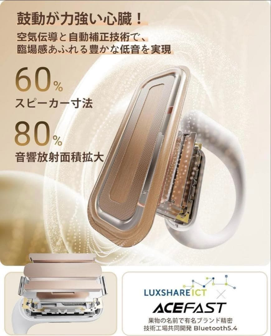 ACEFAST オープンイヤーイヤホン 7.5g