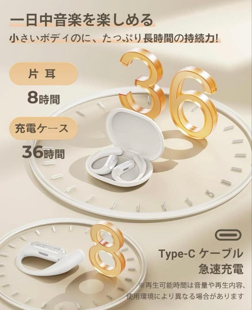 ACEFAST オープンイヤーイヤホン 7.5g