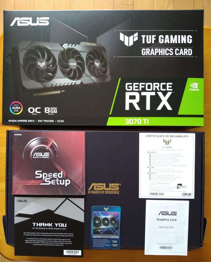 【美品中古】ASUS TUF Gaming GeForce RTX3070Ti