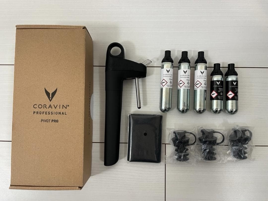 CORAVIN コラヴァンピボットPro + ガスカプセル 5本 3個ストッパー